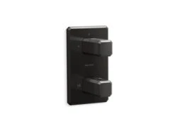 Kallista Kallista - Bezel 2-Outlet Stacked Thermostatic Trim 13 Kallista Kallista - Bezel 2-Outlet Stacked Thermostatic Trim -Plumb Tile aag67630 rgb