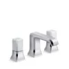 Kallista - Bezel Widespread Sink Faucet, White Carrara Stone -Plumb Tile aag67820 rgb