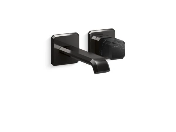 Kallista - Bezel Wall Mount Single Control Sink Faucet, Nero Marquina Stone 8 Kallista - Bezel Wall Mount Single Control Sink Faucet, Nero Marquina Stone - Image 6