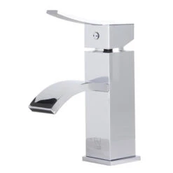 Alfi - Square Body Curved Spout Single Lever Bathroom Faucet