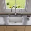Alfi Alfi - 23 Inch White Fireclay Undermount Kitchen Sink -Plumb Tile ab2317 1 1