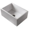 Alfi Alfi - 24 Inch Reversible Smooth / Fluted Single Bowl Fireclay Farm Sink 2 Alfi Alfi - 24 Inch Reversible Smooth / Fluted Single Bowl Fireclay Farm Sink -Plumb Tile ab2418hs w