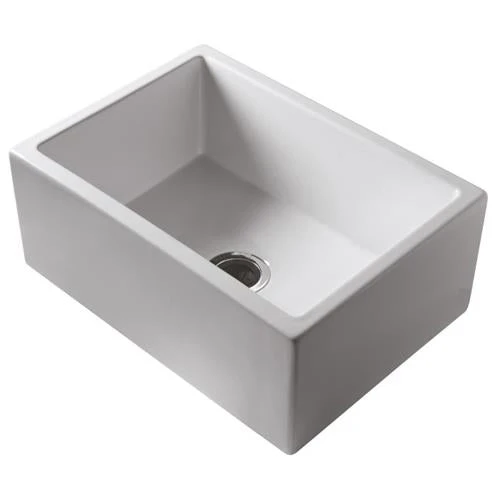 Alfi Alfi - 24 Inch Reversible Smooth / Fluted Single Bowl Fireclay Farm Sink 3 Alfi Alfi - 24 Inch Reversible Smooth / Fluted Single Bowl Fireclay Farm Sink