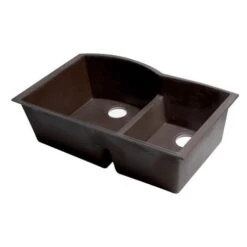 Alfi Alfi - 33 Inch Double Bowl Undermount Granite Composite Kitchen Sink -Plumb Tile ab3320um c