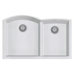 Alfi Alfi - 33 Inch Double Bowl Undermount Granite Composite Kitchen Sink -Plumb Tile ab3320um w