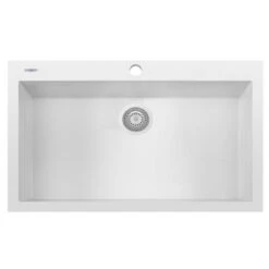 Alfi Alfi - 33 Inch Single Bowl Drop In Granite Composite Kitchen Sink -Plumb Tile ab3322di w