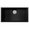 Alfi Alfi - 33 Inch Single Bowl Undermount Granite Composite Kitchen Sink -Plumb Tile ab3322um bla
