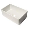Alfi Alfi - 30 Inch White Thin Wall Single Bowl Smooth Apron Fireclay Kitchen Farm Sink -Plumb Tile abf3018 w