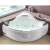 Eago Eago - 5 Ft Corner Acrylic White Waterfall Whirlpool Bathtub For Two 2 Eago Eago - 5 Ft Corner Acrylic White Waterfall Whirlpool Bathtub For Two -Plumb Tile am505etl