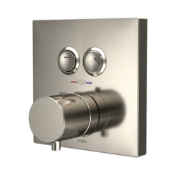 Toto Toto - Square Thermostatic Mixing Valve With 2-Function Shower Trim, Brushed Nickel