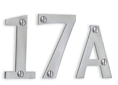 Beslagsboden - House Number 1 In Stainless Steel 3 Beslagsboden - House Number 1 In Stainless Steel