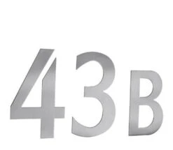 Beslagsboden - Mailbox Letter B In Stainless Steel Self-Adhesive