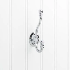 Elements Elements - 5-3/16 Inch Double Zinc Wall Mount Decorative Coat Hook. -Plumb Tile c0axvzjcrpbllrinkkwt