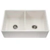 Hamat Hamat - Chelsea 33 Inch Apron-Front Fireclay Double Bowl Kitchen Sink
