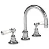 Lefroy Brooks - Classic Tubular 3-Hole Basin Mixer With White Levers -Plumb Tile cw 1108