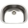 Hamat Hamat - Designer 24 Inch Undermount Stainless Steel Single D Bowl Kitchen Sink 1 Hamat Hamat - Designer 24 Inch Undermount Stainless Steel Single D Bowl Kitchen Sink -Plumb Tile des 2421s