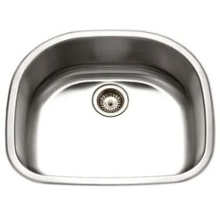 Hamat Hamat - Designer 24 Inch Undermount Stainless Steel Single D Bowl Kitchen Sink