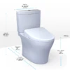 Toto Toto - Washlet+ Aquia Iv Two-Piece Elongated Dual Flush Toilet And Contemporary Washlet S7 Contemporary Bidet Seat -Plumb Tile drheyo0crbqp00thsh9t