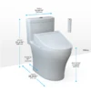 Toto Toto - Washlet+ Aquia Iv One-Piece Elongated Dual Flush 1.28 And 0.9 Gpf Toilet And Washlet C5 Bidet Seat -Plumb Tile dsj4mtgw1ggdrjoki7qa
