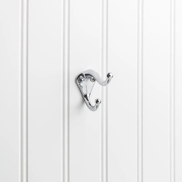 Elements Elements - 2-5/16 Inch Double Zinc Wall Mount Coat Hook. 4 Elements Elements - 2-5/16 Inch Double Zinc Wall Mount Coat Hook. - Image 2
