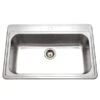 Hamat Hamat - Edition 33 Inch Topmount Stainless Steel 4-Hole Large Single Bowl Kitchen Sink 2 Hamat Hamat - Edition 33 Inch Topmount Stainless Steel 4-Hole Large Single Bowl Kitchen Sink -Plumb Tile edi 3322st 4f7655ed 3f65 4c64 8552 d5fe54fa55b2