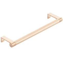 Emtek Emtek - Select Cabinet Edge Pull 8-1/4 Inch C-c, Round Edge Stem, Knurled Bar