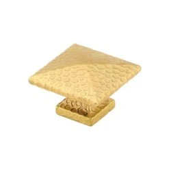 Emtek - Arts & Crafts Square Dimpled Knob, 1-3/4 Inch -Plumb Tile emt86212us4 34