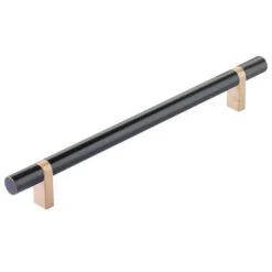 Emtek Emtek - Select Bar Cabinet Pull 8 Inch C-C, Rectangular Bar Stem, Smooth Bar 36 Emtek Emtek - Select Bar Cabinet Pull 8 Inch C-C, Rectangular Bar Stem, Smooth Bar -Plumb Tile emtek 84156rcbscusmus10b 25