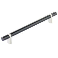 Emtek Emtek - Select Bar Cabinet Pull 8 Inch C-C, Rectangular Bar Stem, Smooth Bar 34 Emtek Emtek - Select Bar Cabinet Pull 8 Inch C-C, Rectangular Bar Stem, Smooth Bar -Plumb Tile emtek 84156rcbus14smus10b 96