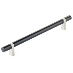 Emtek Emtek - Select Bar Cabinet Pull 8 Inch C-C, Rectangular Bar Stem, Smooth Bar 37 Emtek Emtek - Select Bar Cabinet Pull 8 Inch C-C, Rectangular Bar Stem, Smooth Bar -Plumb Tile emtek 84156rcbus15smus10b 48
