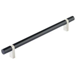 Emtek Emtek - Select Bar Cabinet Pull 8 Inch C-C, Rectangular Bar Stem, Smooth Bar 30 Emtek Emtek - Select Bar Cabinet Pull 8 Inch C-C, Rectangular Bar Stem, Smooth Bar -Plumb Tile emtek 84156rcbus15smus19 25