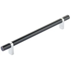 Emtek Emtek - Select Bar Cabinet Pull 8 Inch C-C, Rectangular Bar Stem, Smooth Bar 33 Emtek Emtek - Select Bar Cabinet Pull 8 Inch C-C, Rectangular Bar Stem, Smooth Bar -Plumb Tile emtek 84156rcbus26smus10b 83