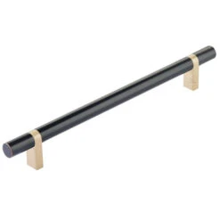 Emtek Emtek - Select Bar Cabinet Pull 8 Inch C-C, Rectangular Bar Stem, Smooth Bar 35 Emtek Emtek - Select Bar Cabinet Pull 8 Inch C-C, Rectangular Bar Stem, Smooth Bar -Plumb Tile emtek 84156rcbus4smus10b 17