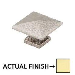Emtek - Arts & Crafts Square Dimpled Knob, 1-1/4 Inch -Plumb Tile emtek 86039us3nl