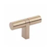Emtek - Select Cabinet T-Knob 2-1/4 Inch Overall, Rectangular Bar Stem, Smooth Bar 1 Emtek - Select Cabinet T-Knob 2-1/4 Inch Overall, Rectangular Bar Stem, Smooth Bar -Plumb Tile emtek 86656rcbscusmscu 39