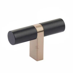 Emtek - Select Cabinet T-Knob 2-1/4 Inch Overall, Rectangular Bar Stem, Smooth Bar -Plumb Tile emtek 86656rcbscusmus19 50