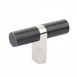 Emtek - Select Cabinet T-Knob 2-1/4 Inch Overall, Rectangular Bar Stem, Smooth Bar -Plumb Tile emtek 86656rcbus14smus10b 44