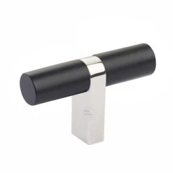 Emtek - Select Cabinet T-Knob 2-1/4 Inch Overall, Rectangular Bar Stem, Smooth Bar -Plumb Tile emtek 86656rcbus14smus19 67
