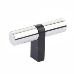 Emtek - Select Cabinet T-Knob 2-1/4 Inch Overall, Rectangular Bar Stem, Smooth Bar -Plumb Tile emtek 86656rcbus19smus26 47