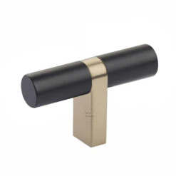 Emtek - Select Cabinet T-Knob 2-1/4 Inch Overall, Rectangular Bar Stem, Smooth Bar -Plumb Tile emtek 86656rcbus4smus19 69