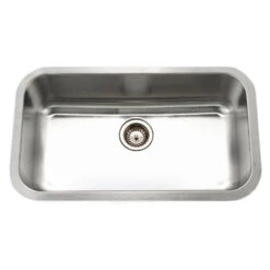 Hamat Hamat - Enterprise 32 Inch Undermount Stainless Steel Large Single Bowl Kitchen Sink, 18 Gauge