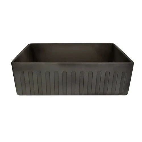 Nantucket Sinks Nantucket Sinks - 33-Inch Farmhouse Fireclay Sink - Concrete 3 Nantucket Sinks Nantucket Sinks - 33-Inch Farmhouse Fireclay Sink - Concrete
