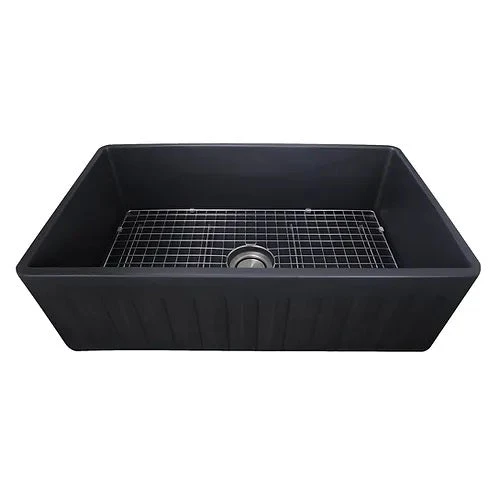 Nantucket Sinks Nantucket Sinks - 33-Inch Farmhouse Fireclay Sink - Matte Black 3 Nantucket Sinks Nantucket Sinks - 33-Inch Farmhouse Fireclay Sink - Matte Black