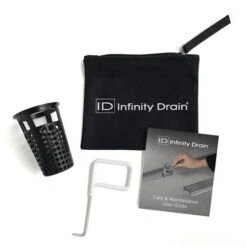 Infinity Drain - Hair Maintenance Kit. Includes DKEY Lift-out Key, And HB 65B Hair Basket In Black.