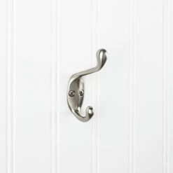 Elements Elements - 3-3/8 Inch Double Zinc Wall Mount Coat Hook.