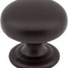 Elements - 1-1/4 Inch Diameter Dark Bronze Florence Cabinet Mushroom Knob