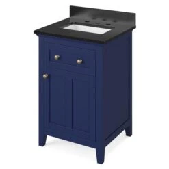 Jeffrey Alexander Jeffrey Alexander - 24 Inch Chatham Vanity With Vanity Top And Undermount Rectangle Bowl -Plumb Tile jeffrey alexander vkitcha24blbgr