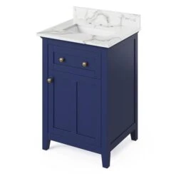 Jeffrey Alexander Jeffrey Alexander - 24 Inch Chatham Vanity With Vanity Top And Undermount Rectangle Bowl -Plumb Tile jeffrey alexander vkitcha24blcqr