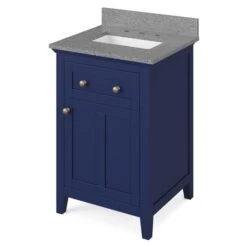 Jeffrey Alexander Jeffrey Alexander - 24 Inch Chatham Vanity With Vanity Top And Undermount Rectangle Bowl -Plumb Tile jeffrey alexander vkitcha24blsgr