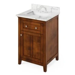 Jeffrey Alexander Jeffrey Alexander - 24 Inch Chatham Vanity With Vanity Top And Undermount Rectangle Bowl -Plumb Tile jeffrey alexander vkitcha24chcqr